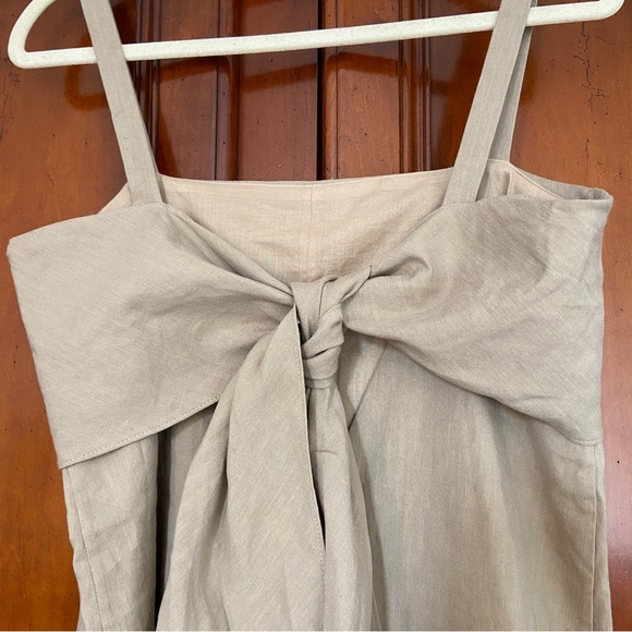NWT Theory Tie Back Top Sandalwood New Crunch | Size M - Picture 9 of 13